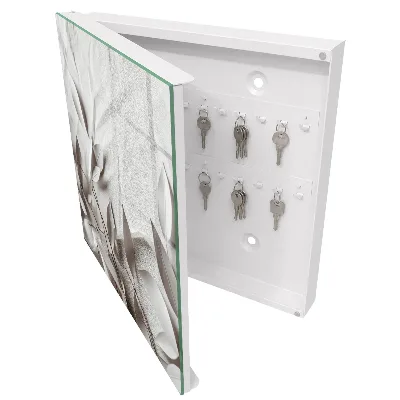 Boîte à clés murale décorative Tissu à feuilles