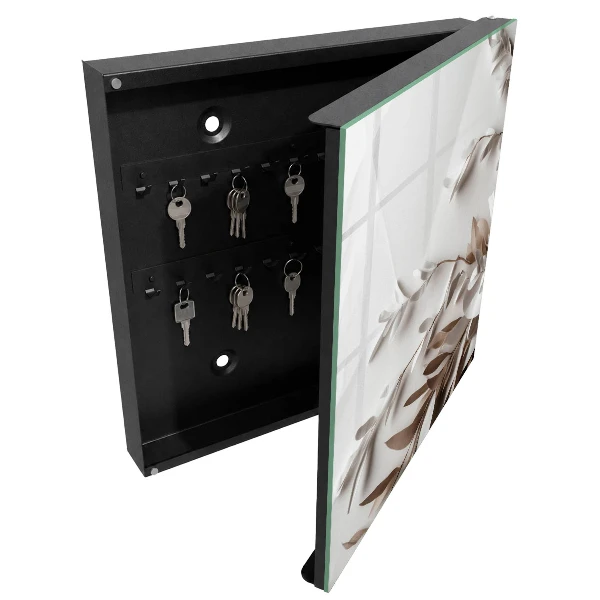 Armoire à clés décorative Feuilles d'élégance