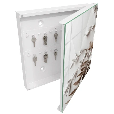 Armoire à clés décorative Feuilles d'élégance