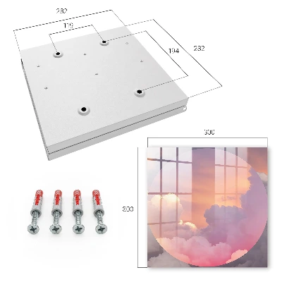 Armoire à clés décorative Nuages ​​éthérés