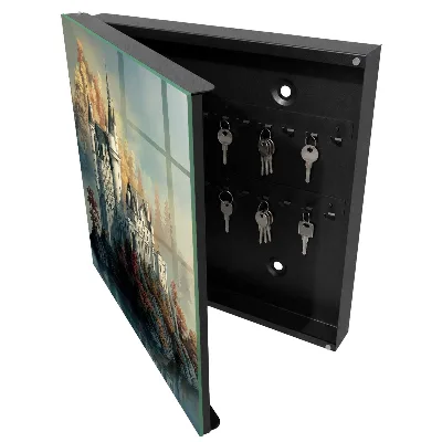 Armoire à clés décorative Château en automne