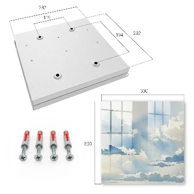 Armoire à clés décorative Nuages ​​dans le ciel