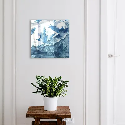 Armoire à clés design Oiseaux à l'aquarelle
