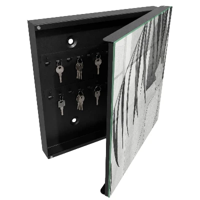 Armoire à clés décorative Feuilles grises
