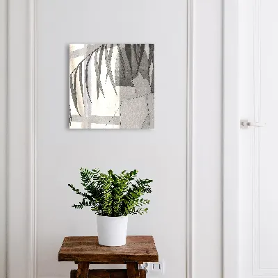 Armoire à clés décorative Feuilles grises