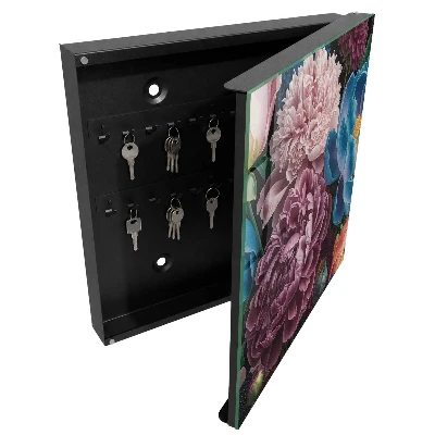 Armoire à clés décorative Fleurs colorées