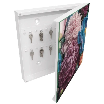 Armoire à clés décorative Fleurs colorées