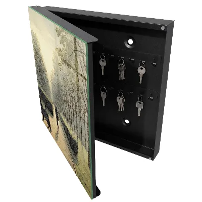 Armoire à clés décorative Une promenade dans le parc