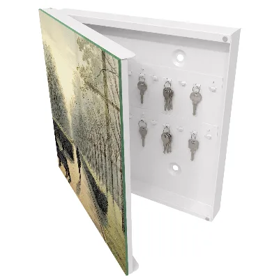 Armoire à clés décorative Une promenade dans le parc