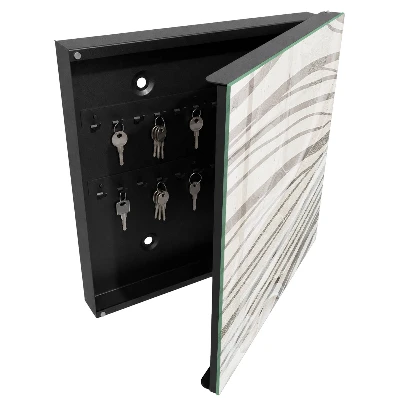 Armoire à clés décorative Vagues de gris