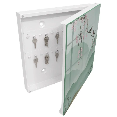 Armoire à clés design Oiseaux et fleurs