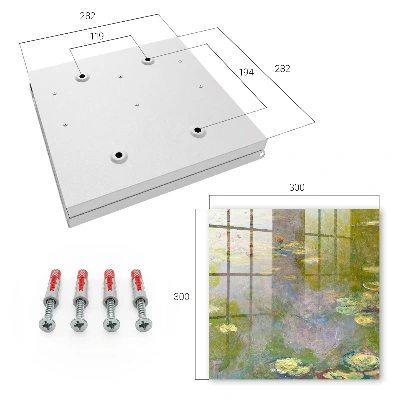 Boîte à clés murale décorative Les Nymphéas de Claude Monet