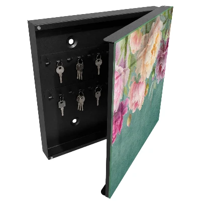 Armoire à clés design Élégance florale