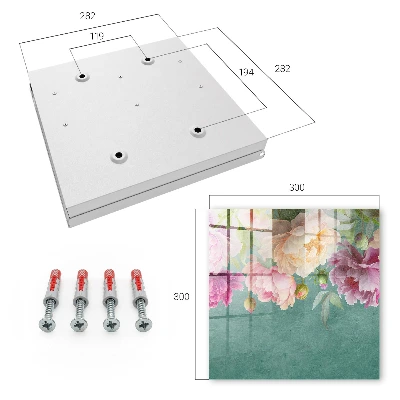 Armoire à clés design Élégance florale
