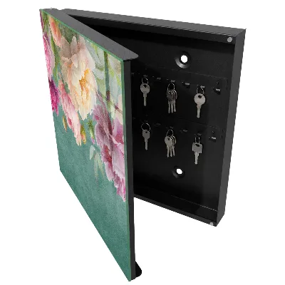 Armoire à clés design Élégance florale