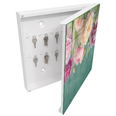 Armoire à clés design Élégance florale
