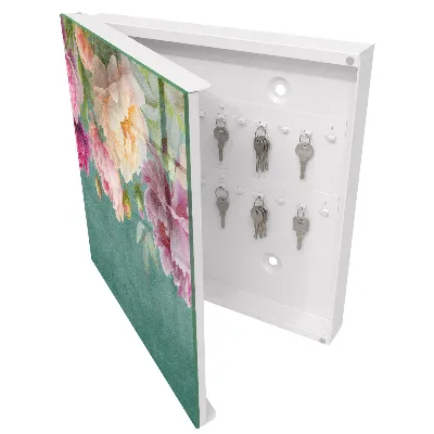 Armoire à clés design Élégance florale