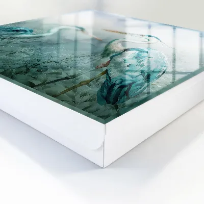 Armoire à clés décorative Hérons aquarelle