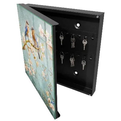 Armoire à clés design Scène printanière