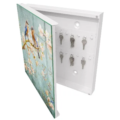 Armoire à clés design Scène printanière