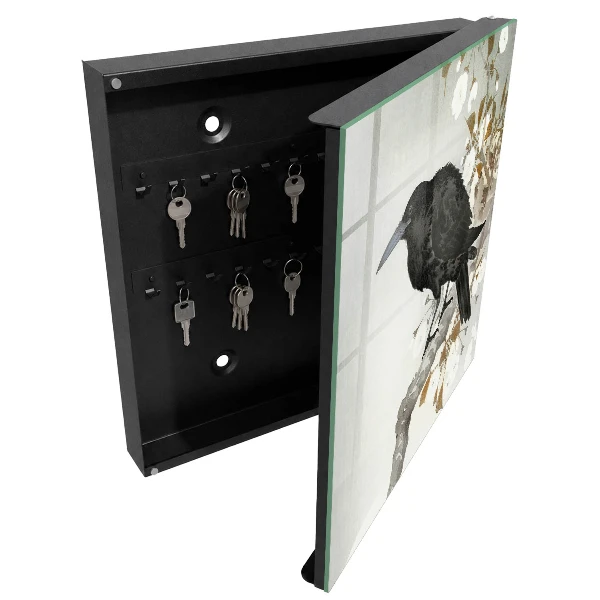 Armoire à clés design Corbeau noir