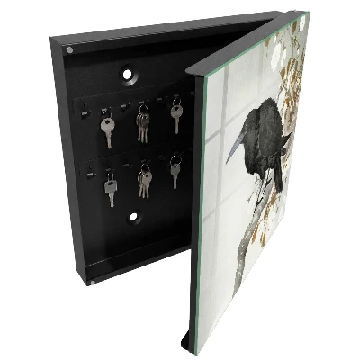 Armoire à clés design Corbeau noir