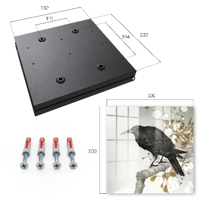 Armoire à clés design Corbeau noir