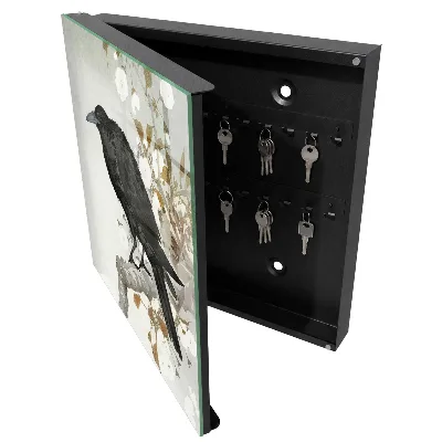 Armoire à clés design Corbeau noir