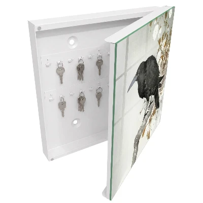 Armoire à clés design Corbeau noir