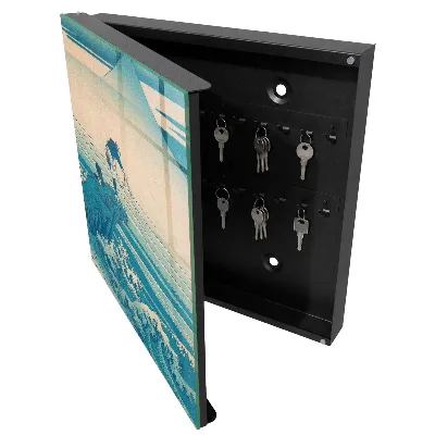 Armoire à clés design Le pêcheur et les vagues