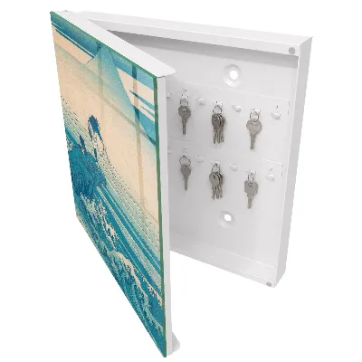 Armoire à clés design Le pêcheur et les vagues