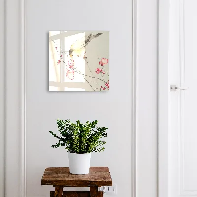Armoire à clés décorative Fleurs d'oiseaux