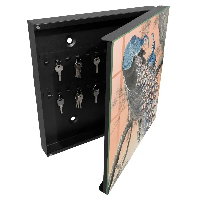 Armoire à clés design Beauté du paon