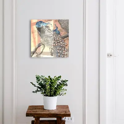 Armoire à clés design Beauté du paon