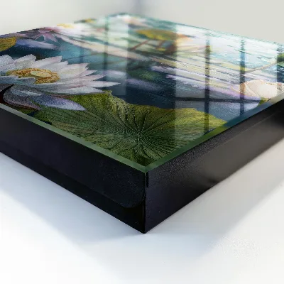 Armoire à clés design Fleurs aquatiques