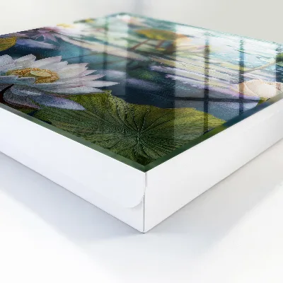 Armoire à clés design Fleurs aquatiques
