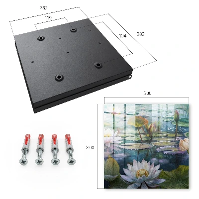 Armoire à clés design Fleurs aquatiques