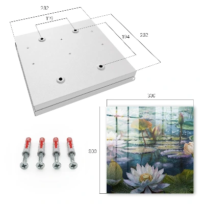 Armoire à clés design Fleurs aquatiques