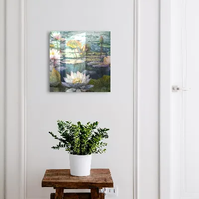 Armoire à clés design Fleurs aquatiques