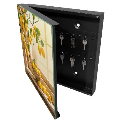 Boîte à clés murale décorative Fraîcheur citronnée