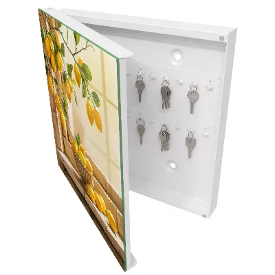 Boîte à clés murale décorative Fraîcheur citronnée