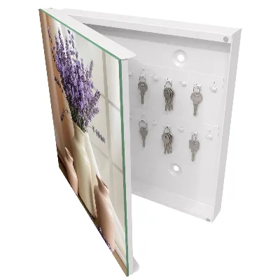 Boîte à clés murale décorative Fleurs dans un vase