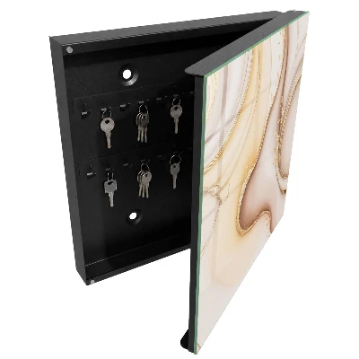 Armoire à clés décorative Ondulations beiges