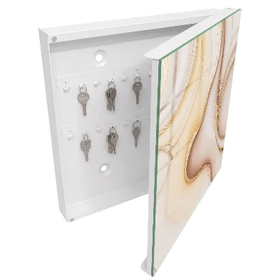 Armoire à clés décorative Ondulations beiges