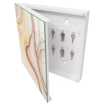 Armoire à clés décorative Ondulations beiges