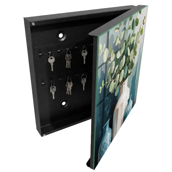 Armoire à clés décorative Vases et feuilles