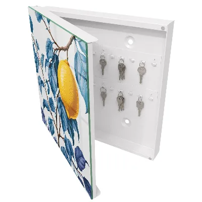 Boîte à clés murale décorative Feuilles de citronnier