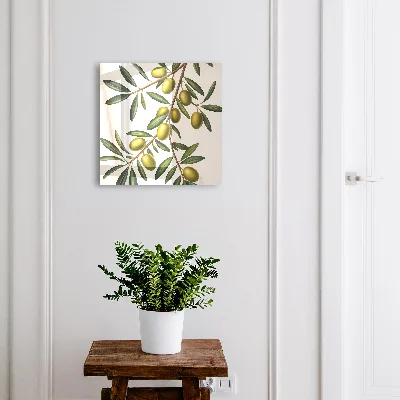 Boîte à clés murale décorative Olives sur une branche