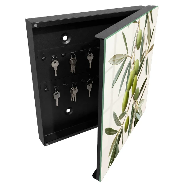 Armoire à clés décorative Une branche avec des oliviers