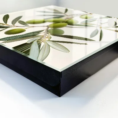 Armoire à clés décorative Une branche avec des oliviers